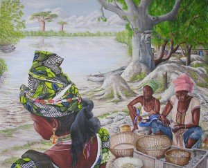 1510 Pint of Science: Guardians of the Mangrove Oyster. Completed Painting.