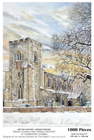 NETTIE'S NATURE PUZZLES: Snowy Church and Horse Chestnut 1000 piece £15