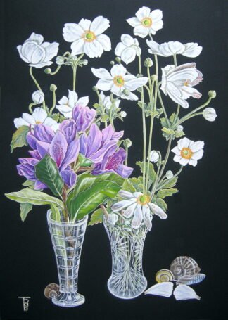 LIMITED EDITION FINE ART PRINT 2104 The Jay’s Feather (Japanese anemones)
