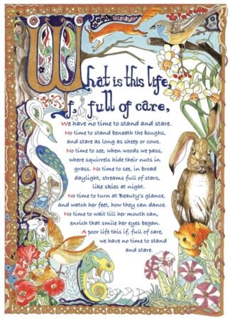 NETTIE'S NATURE PUZZLES: "Full of Care" Illuminated Poem 1000 piece